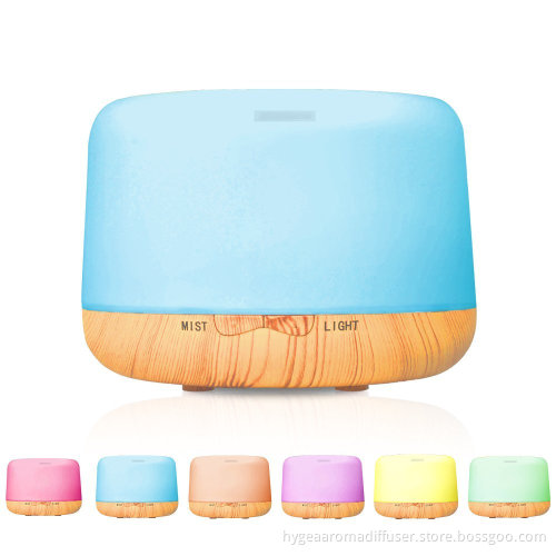 500ml Home Rechargeable Essential Oil Wood Aroma Diffuser